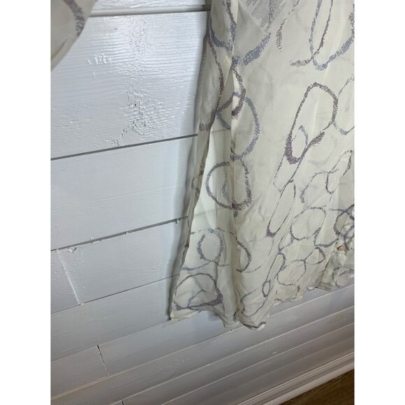 BCBG MaxAzria Taylur 100% Silk Semi-Sheer A-line Button Down Top Small - Picture 7 of 8